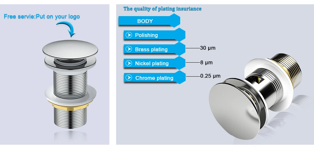 Factory Direct Sale Brass Body Pop up Waste Wash Basin Drain