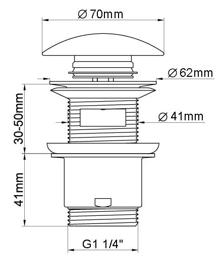 Push-Open Waste for Basin